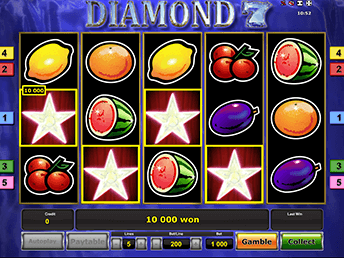 Автомат Diamond 7 на деньги